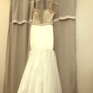 White prom pageant dress
